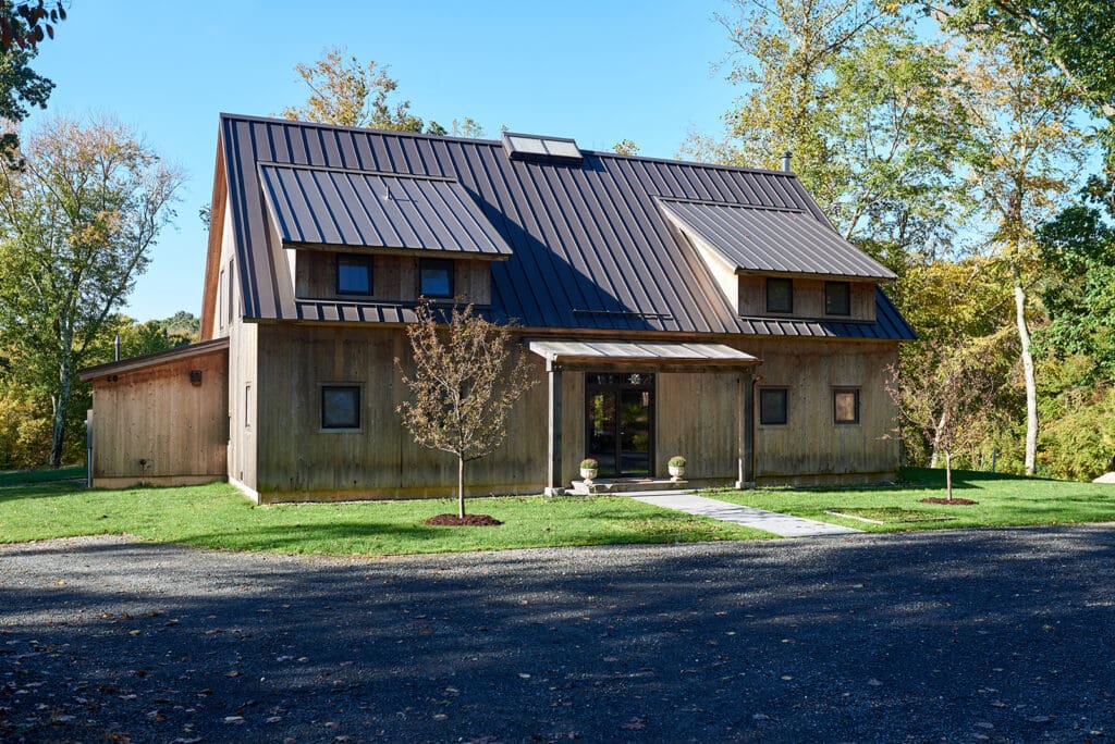 A side view of a Bensonwood home exterior