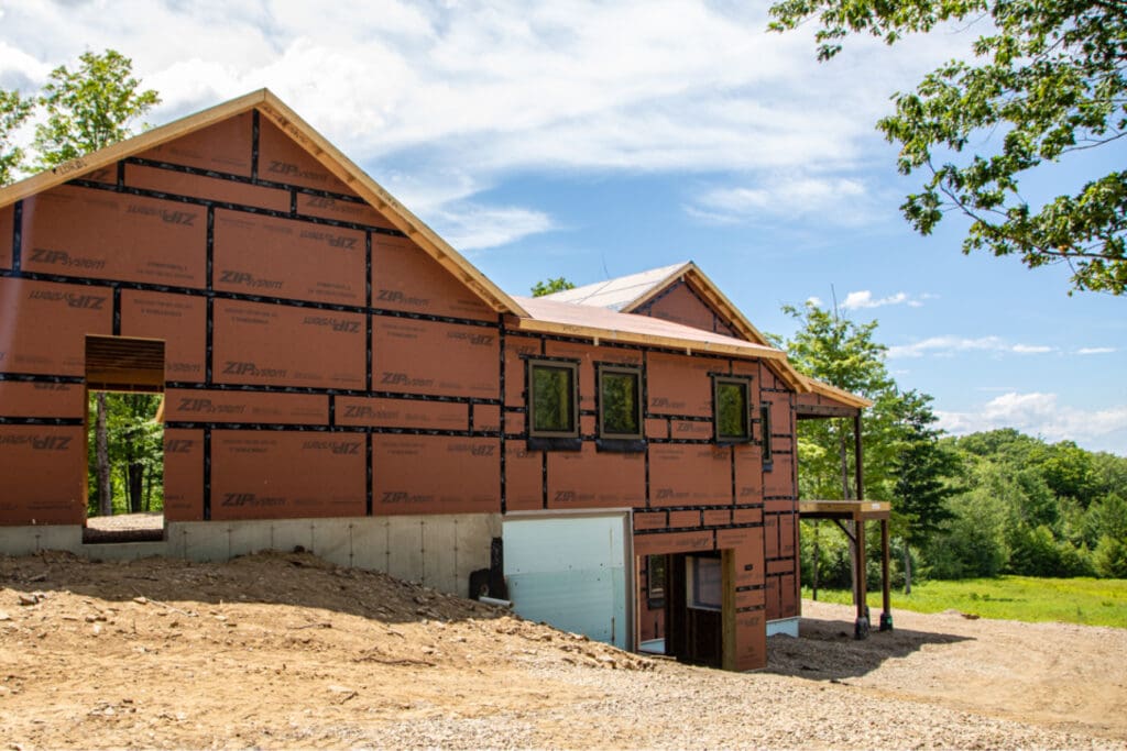 a Bensonwood home under construction