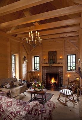 The high end interior of a small cabin