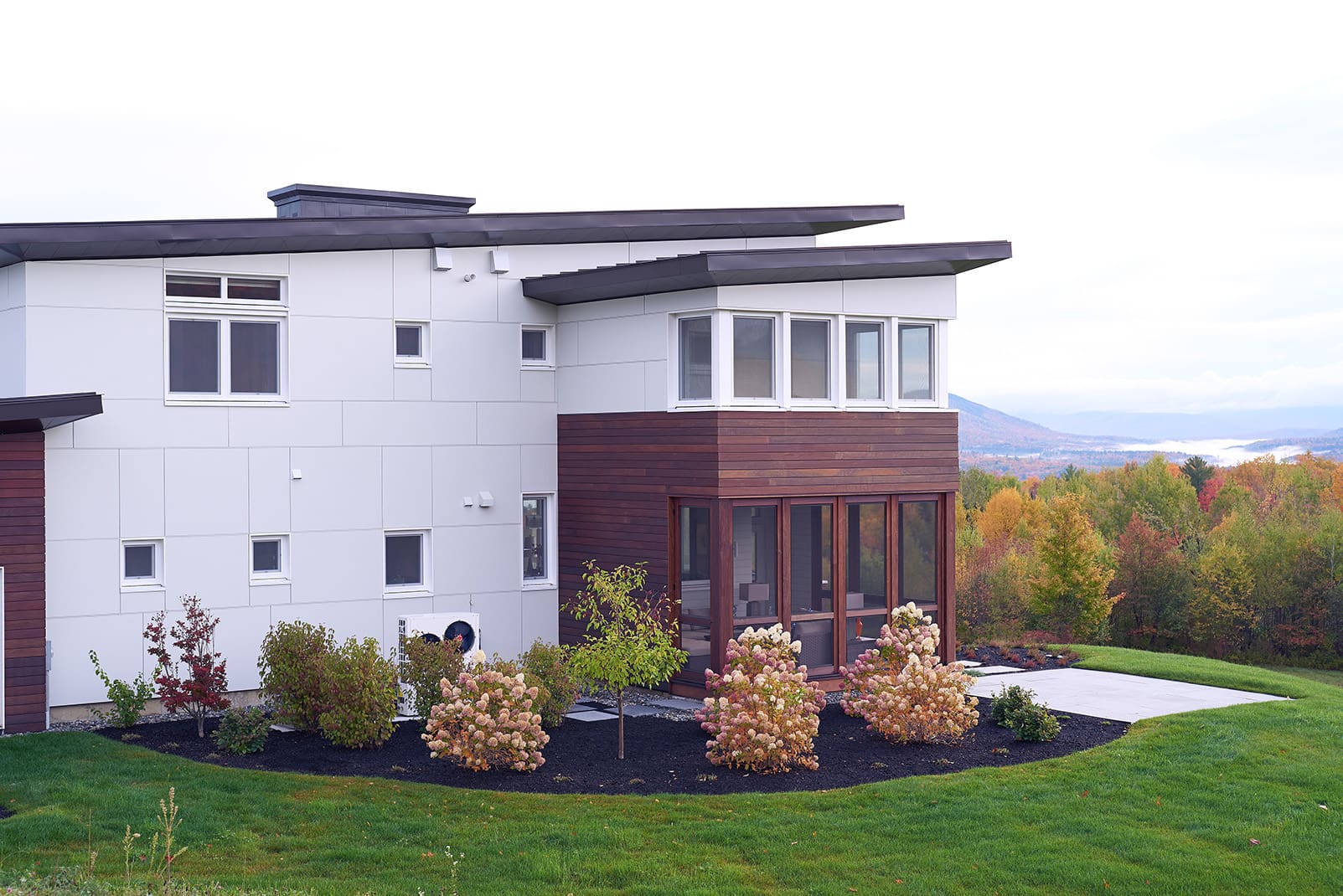 Side exterior view of a modern Bensonwood home