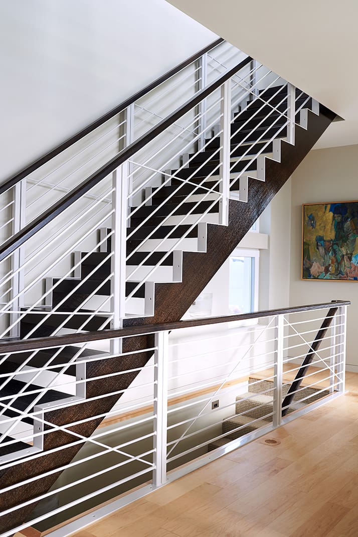 Stair case in a Bensonwood home