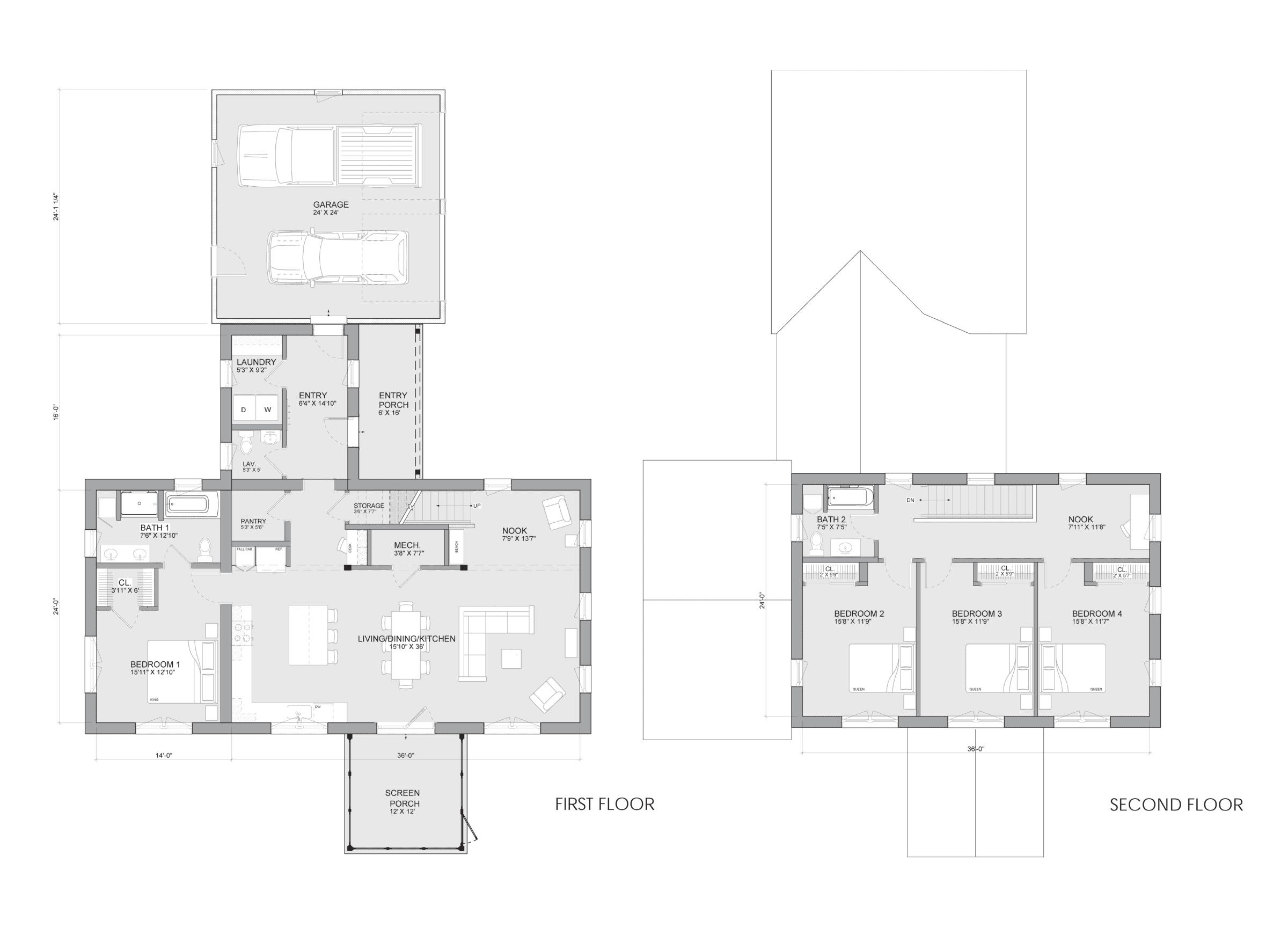 Bensonwood and Unity Homes Varm Eda floor plans.