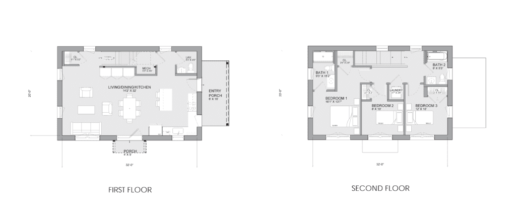 Bensonwood and Unity homes Varm Granna floor plans.