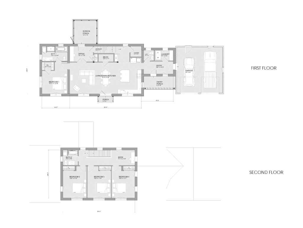 Bensonwood and Unity Homes Varm Sala floor plans.