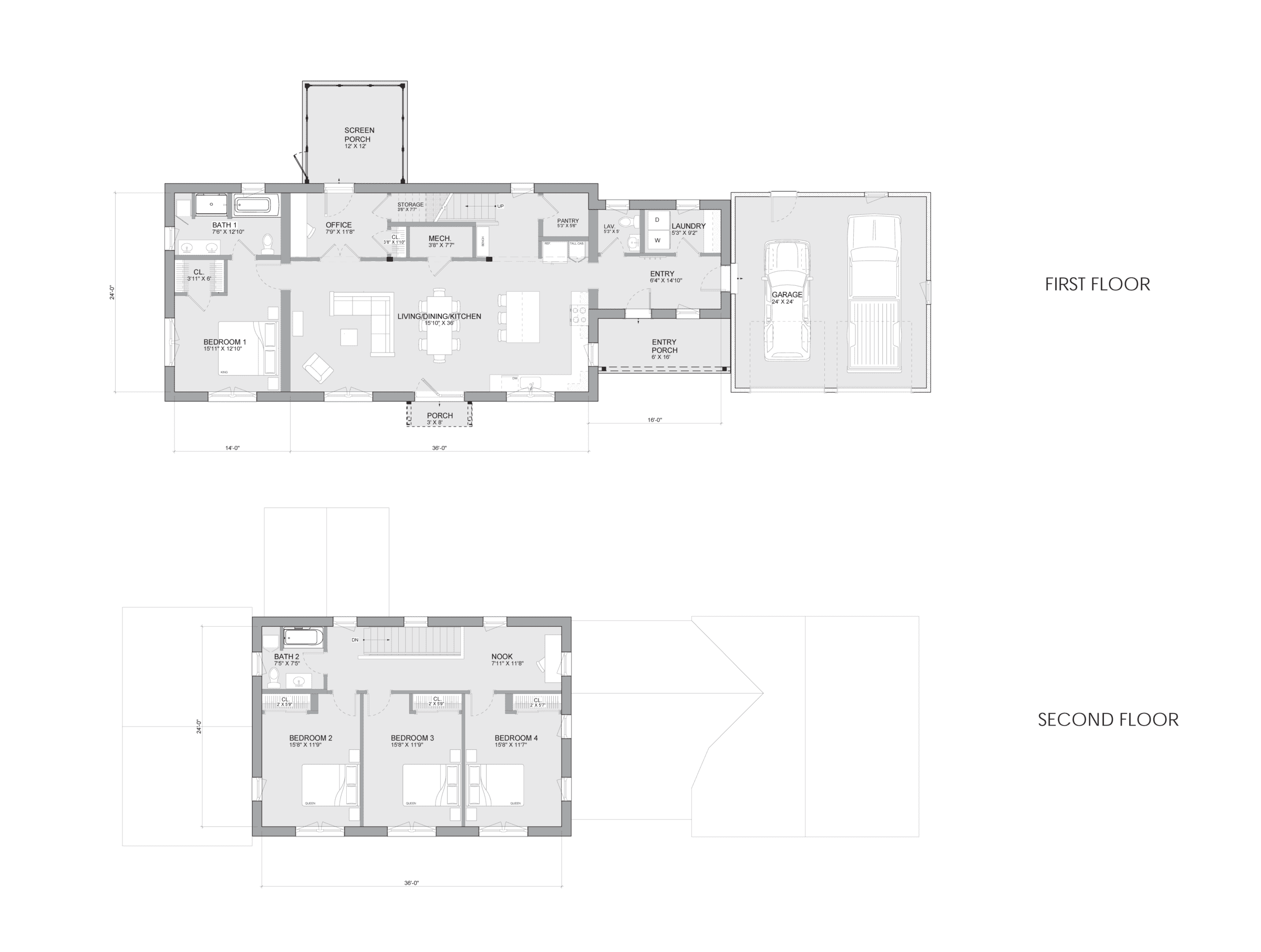 Bensonwood and Unity Homes Varm Sala floor plans.