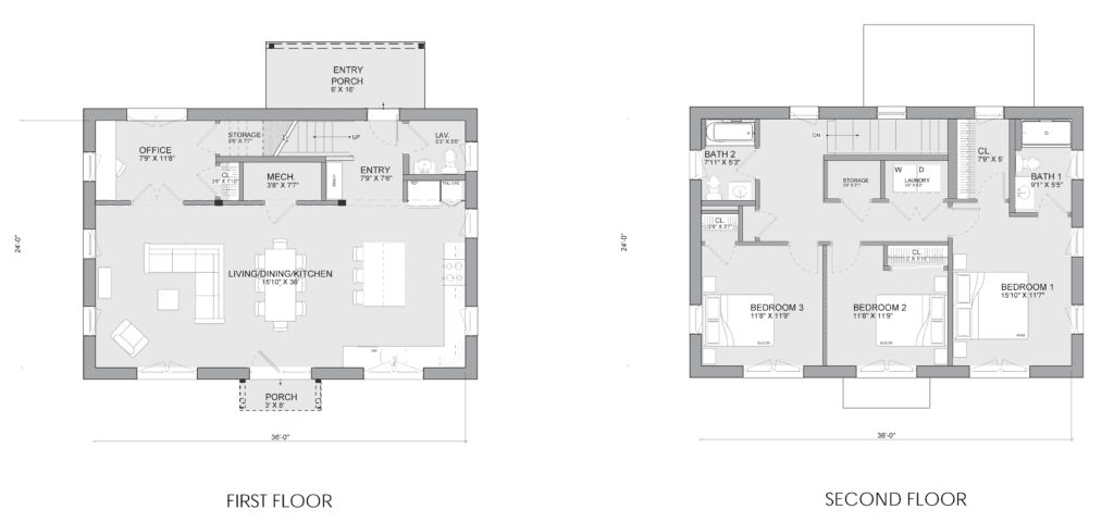 Bensonwood and Unity Homes Varm Lund floor plans.