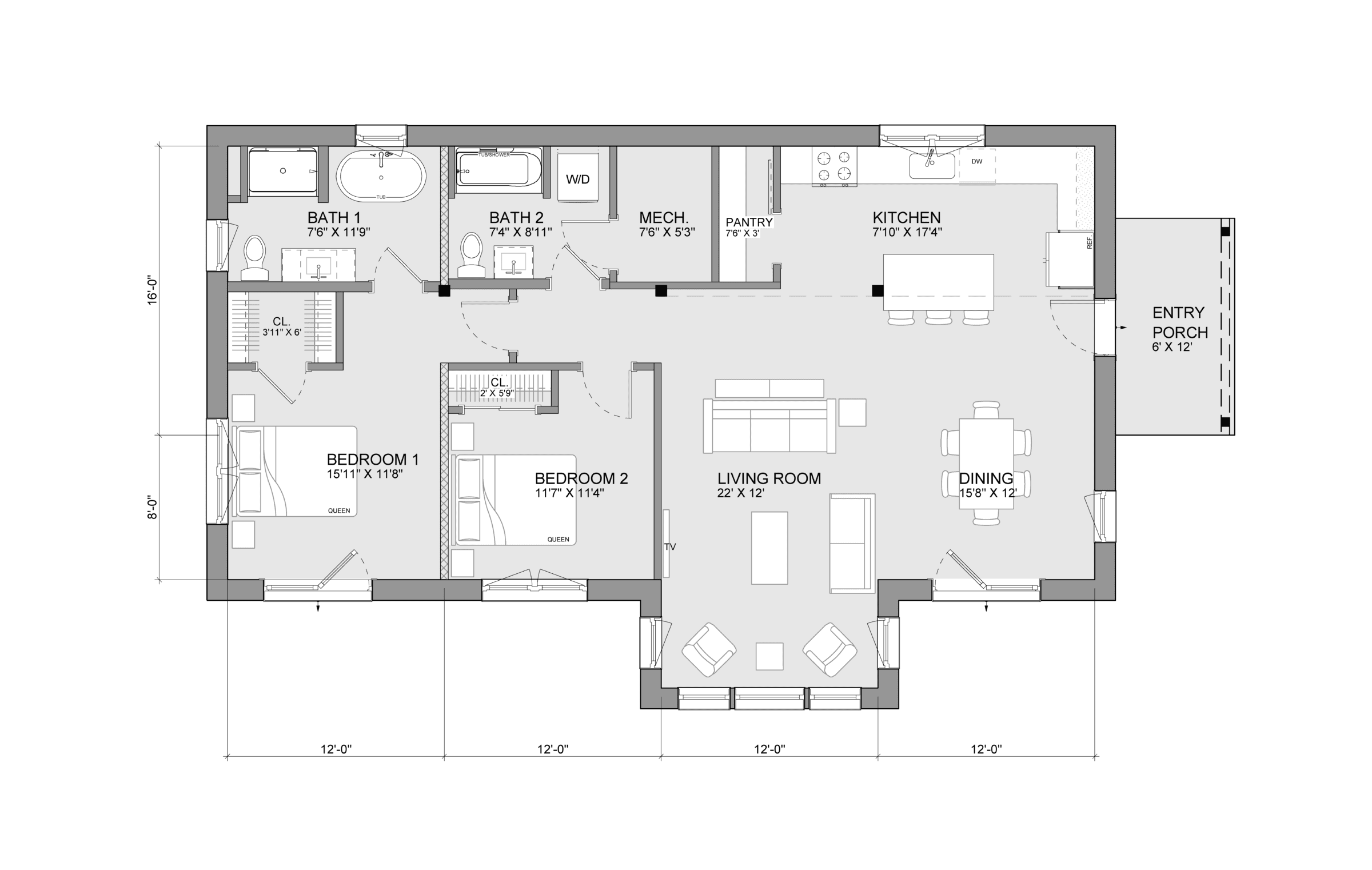 Bensonwood and Unity Homes Zum Dal floor plan.