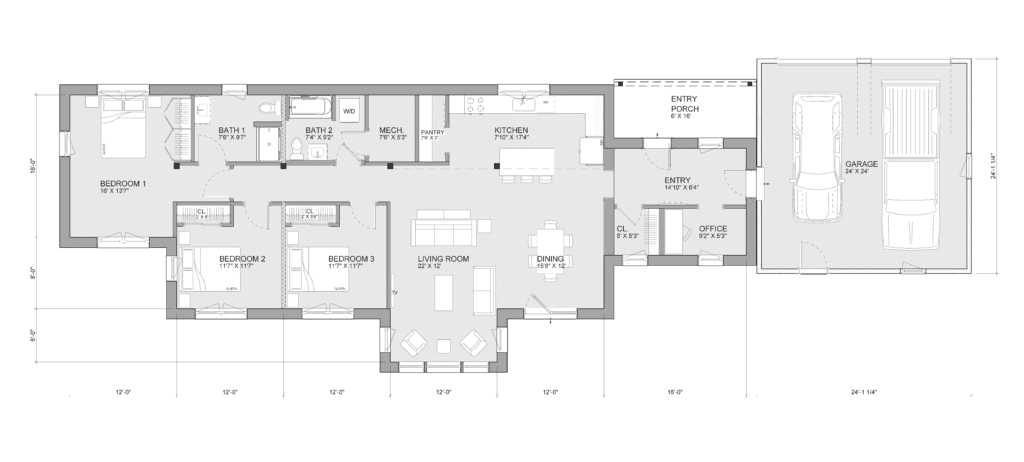 Bensonwood and Unity Homes Zum Vallmo floor plan.